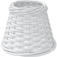 vidaXL Lampenkap Ø15x12 cm wicker wit