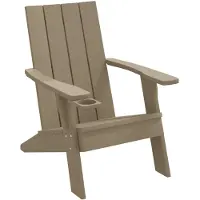 vidaXL Tuinstoel Adirondack 75x88,5x89,5 cm polypropeen lichtbruin