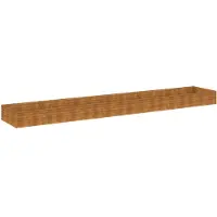 vidaXL Plantenbak verhoogd 579x100x36 cm cortenstaal
