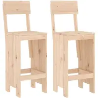 vidaXL Barkrukken 2 st 40x48,5x115,5 cm massief grenenhout