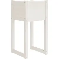 vidaXL Plantenbak 40x40x81 cm massief grenenhout wit