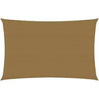 vidaXL Zonnezeil 160 g/m² 4x6 m HDPE taupe