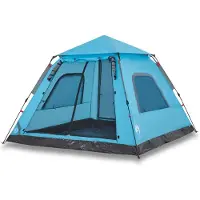 vidaXL - Koepeltent - 5-persoons - snelontgrendeling - blauw