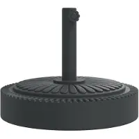 vidaXL Parasolvoet voor stokken van 38 / 48 mm 25 kg rond