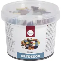 Rayher Hobby Mozaiek steentjes 650 stuks gekleurd 2 cm - Mozaiektegel