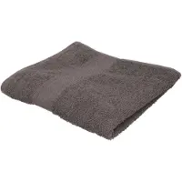 Merkloos Jassz badkamer handdoeken - grijs - 50 x 100 cm - katoen - Badhanddoek