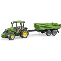 BRUDER Tractor John Deere 5115M Met Aanhanger