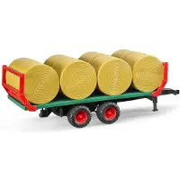 BRUDER - Balentransporter met 8 ronde hooibalen (2220)