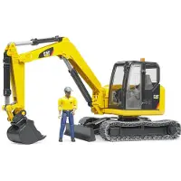 BRUDER 2466 CAT Minibagger met speelfiguur