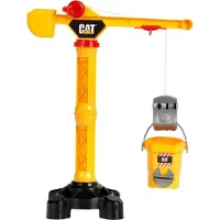 Theo Klein Toys Cat bouwkraan - 42 cm hoog - incl. silo en grijper - geel zwart