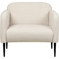 Beliani STOUBY - Fauteuil-Beige-Linnen