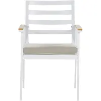 Beliani CAVOLI - Tuinstoel-Wit-Aluminium