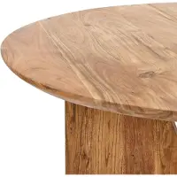 Beliani ARRAN - Eettafel-Lichte houtkleur-Acaciahout