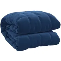 vidaXL Verzwaringsdeken 220x235 cm 15 kg stof blauw