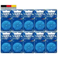 Varta 10x 70261 Acoustic Special PR44 (675) batterij, 6 stuks per blisterverpakking - Zink-lucht knoopcel, 1,45 V, batterij voor hoortoestellen