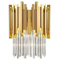 Toolight Gouden wandlamp - glamourstijl - E14 fitting - 18 x 20 cm
