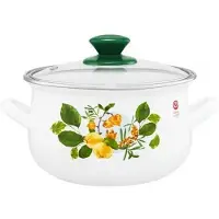 Emalia Olkusz Emmeren Pan 22cm 5L met Deksel - Geschikt voor Inductie