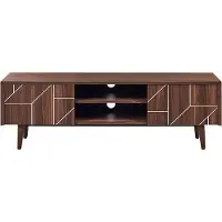 Beliani FRANKLIN - TV-kast-Donkere houtkleur-Vezelplaat