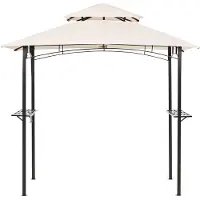 Beliani NARO - tuinpaviljoen-Beige-Staal