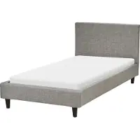 Beliani FITOU - Bekleding voor bedframe-Grijs-Polyester