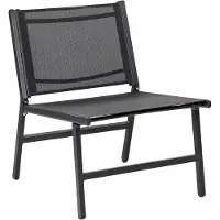 Beliani MARCEDDI - Tuinstoel-Zwart-Textiel, Aluminium