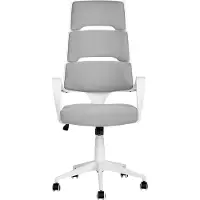 Beliani GRANDIOSE - Bureaustoel-Grijs-Polyester