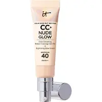 IT Cosmetics Your Skin But Better CC+ Nude Glow SPF40 Foundation - Lichte Textuur - Glow Serum met 2% Niacinamide, Hyaluronzuur, Groene thee-extract en SPF 40 - Light - 32ml