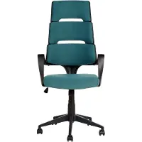 Beliani GRANDIOSE - Bureaustoel - Blauw - Polyester