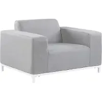Beliani ROVIGO - Fauteuil-Grijs-Polyester
