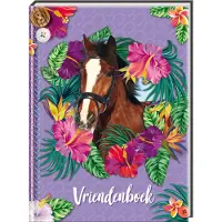 Top 1 Toys Vriendenboek Paarden - Vriendenboek 4+ - Ruimte voor persoonlijke gegevens en foto's - Paars Multi