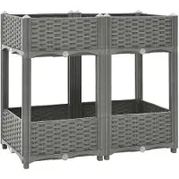 vidaXL Plantenbak verhoogd 80x40x71 cm polypropeen