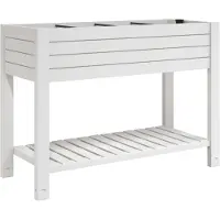 vidaXL Verhoogde plantenbak, wit, 110x45x79 cm, polypropyleen