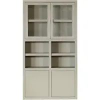 Giga Meubel Kast Xander Beige Met Glazen Deuren