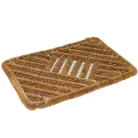 Merkloos Extra stevige deurmat - staaldraad en kokosharen - rechthoekig - 60 x 40 cm - binnen en buiten - Deurmatten