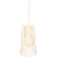 Merkloos Buemag WC-borstel/toiletborstel - met randreiniger - wit - kunststof - 37cm - badkamer accessoires - Toiletborstels