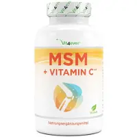 Vit4ever MSM 2000 mg - 365 tabletten - met natuurlijke vitamine C uit acerola - zonder toevoegingen - 6 maanden voorraad - hoge dosering - laboratorium getest - veganistisch -