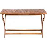 Beliani CENTO - Inklapbare tafel-Donkere houtkleur-Acaciahout