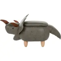 Beliani TRICERATOPS - Dierenhocker-Groen-Polyester