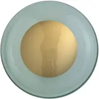 Ebb & Flow Horizon Plafond- / Wandlamp Ø: 29 cm | Shiny Gold | Forest Green E27 IP20