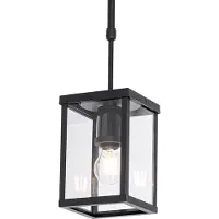 QAZQA Industriële buiten hanglamp zwart IP44 - Charlois