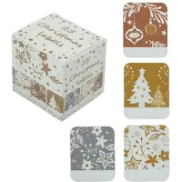 Merkloos Kerst naam stickers - Kerst labels - box 25 stuks - 2 Stuks