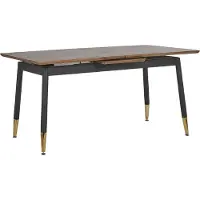 Beliani CALIFORNIA - Eettafel-Donkere houtkleur-MDF