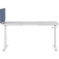 Beliani WALLY - Bureauscherm - Blauw - 80 cm - Polyester