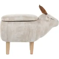 Beliani REINDEER - Dierenhocker-Beige-Polyester