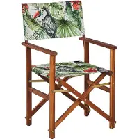 Beliani CINE - Tuinstoel-Multicolor-Polyester, Acaciahout