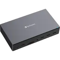 Verbatim 32172 Docking Station CDS-17, 17 poorten, USB-C Pro, grijs/zwart