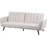 Beliani VIMMERBY - Slaapbank-Beige-Polyester