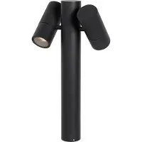 QAZQA Staande buitenlamp zwart 50 cm 2-lichts verstelbaar - Duo