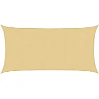 vidaXL Zonnezeil 5x2,5 m 100% polyester oxford zandkleurig