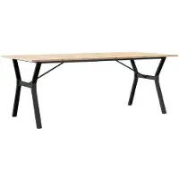 vidaXL Eettafel Y-frame 200x100x75 cm massief grenenhout en staal